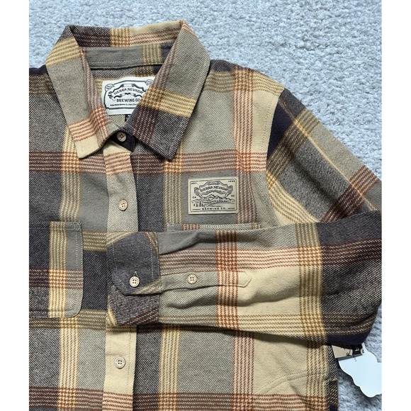 Sierra Nevada Brown Plaid Collared‎ Button Down Flannel New Shirt Women's Size M - Picture 2 of 16